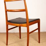 Set of 4 Danish teak and leather chairs, model 430, by Arne Vodder, 1960