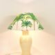 Paire de lampes de table Tommaso Barbi Riviera palmier années 1970 avec coussins assortis