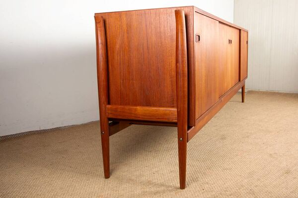 Très Grande Enfilade Danoise 255 cm en Teck 1960.
