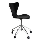 Fauteuil pivotant noir 3117 par Arne Jacobsen pour Fritz Hansen