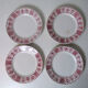 8 flat plates Moulin des Loups model red stone