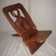 Chaise à palabre pour enfant, bois sculpté girafe