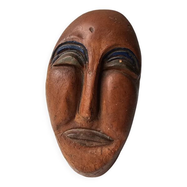 Sculpture visage en terre cuite style art africain — Beyit