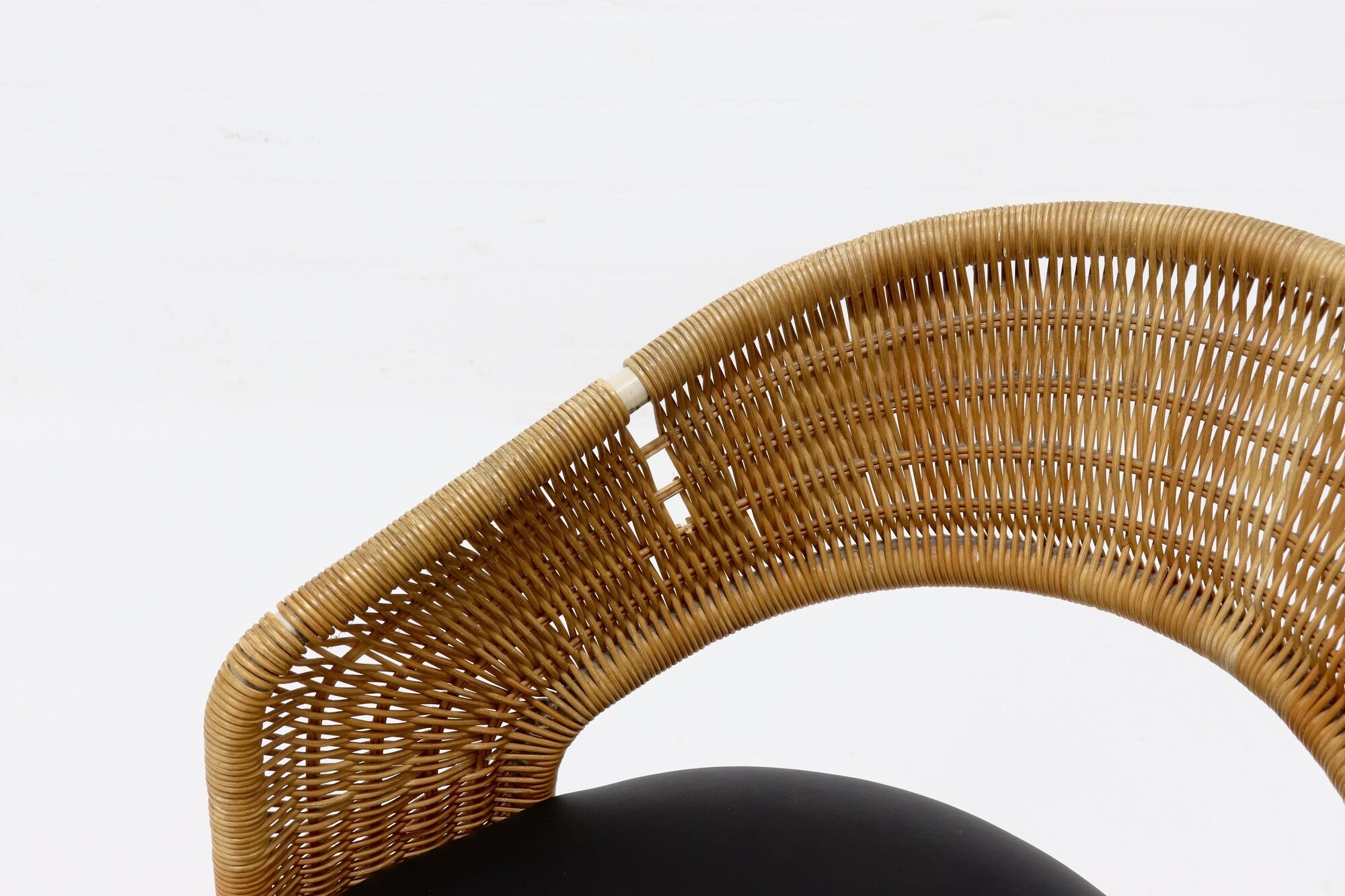 Set de 4 chaises de salle à manger en rotin par Luit van der Helm, Pays-Bas Années 1980