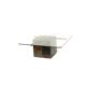Italian design coffee table by Artedi with natural stone base and glass top