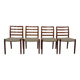 Vintage Danish 85 Dining Chairs in Teak and Wool by Niels Otto Møller for J.L. Møllers, 1960s, Set of 4