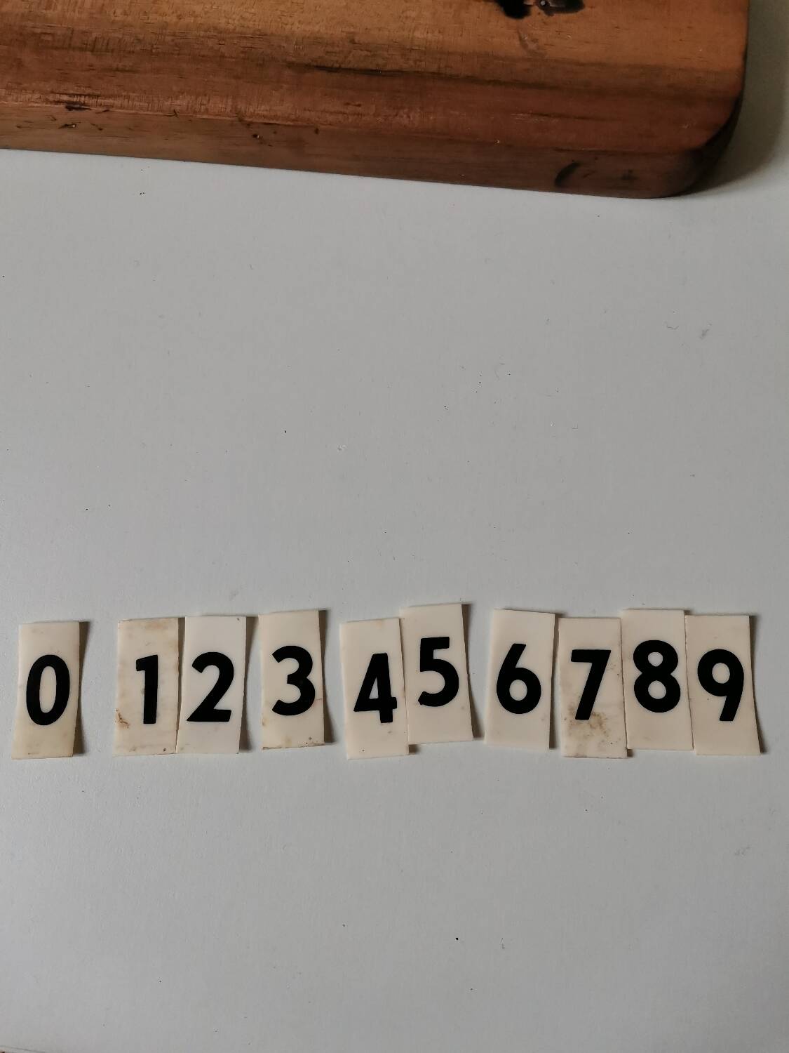 Set of vintage plastic price tags