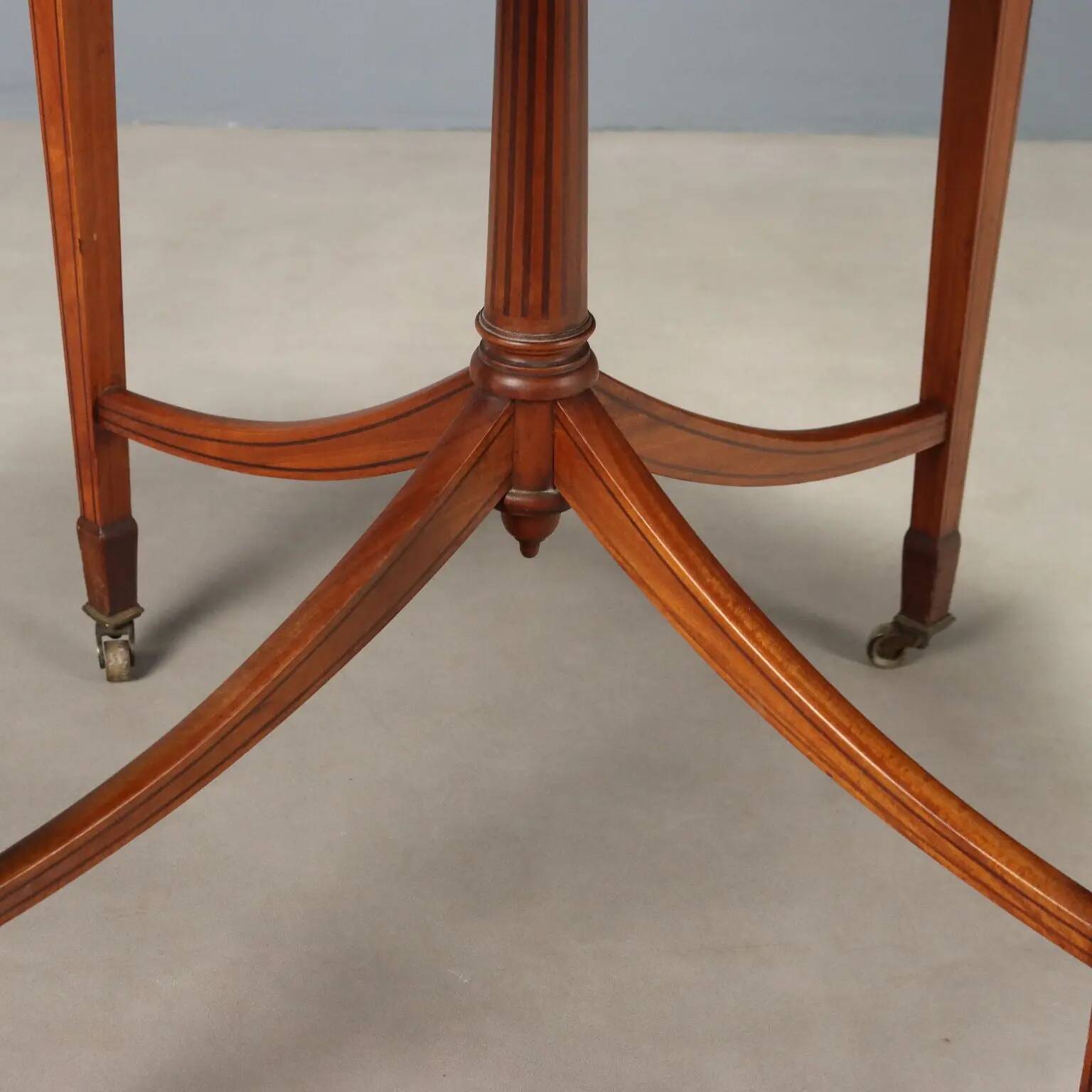 Antique octagonal coffee table made of lemon wood, 20th century.