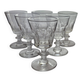 6 verres en cristal de Baccarat / Saint Louis / Caton