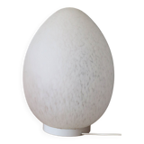 Lampe œuf en verre rose années 70