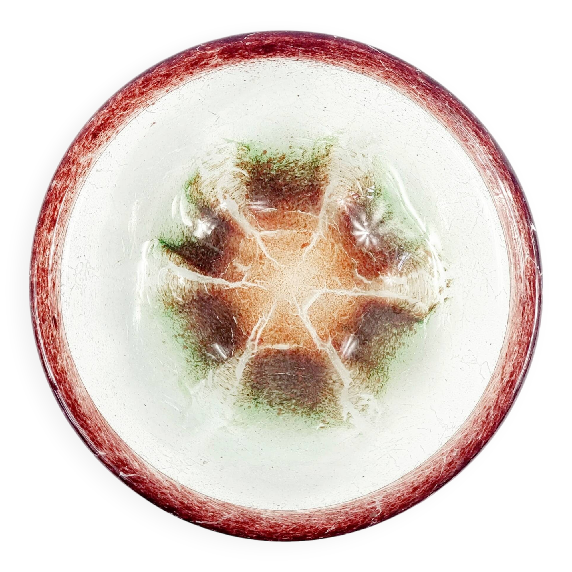 Very Large Art Deco Ikora Art Glass Bowl/Centerpiece by Karl Wiedmann for WMF, Germany, 1920s/30s