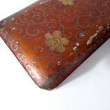 Antique orientalist art nouveau lacquered wooden box