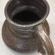 Metallic brown stoneware vase
