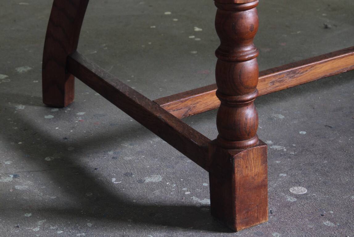Vintage Danish Art Deco Pair of Armchairs in Solid Oak - 1940s