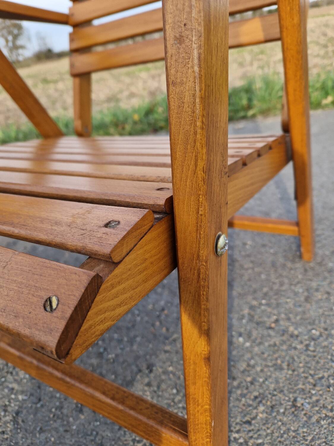 Set of 4 vintage folding armchairs