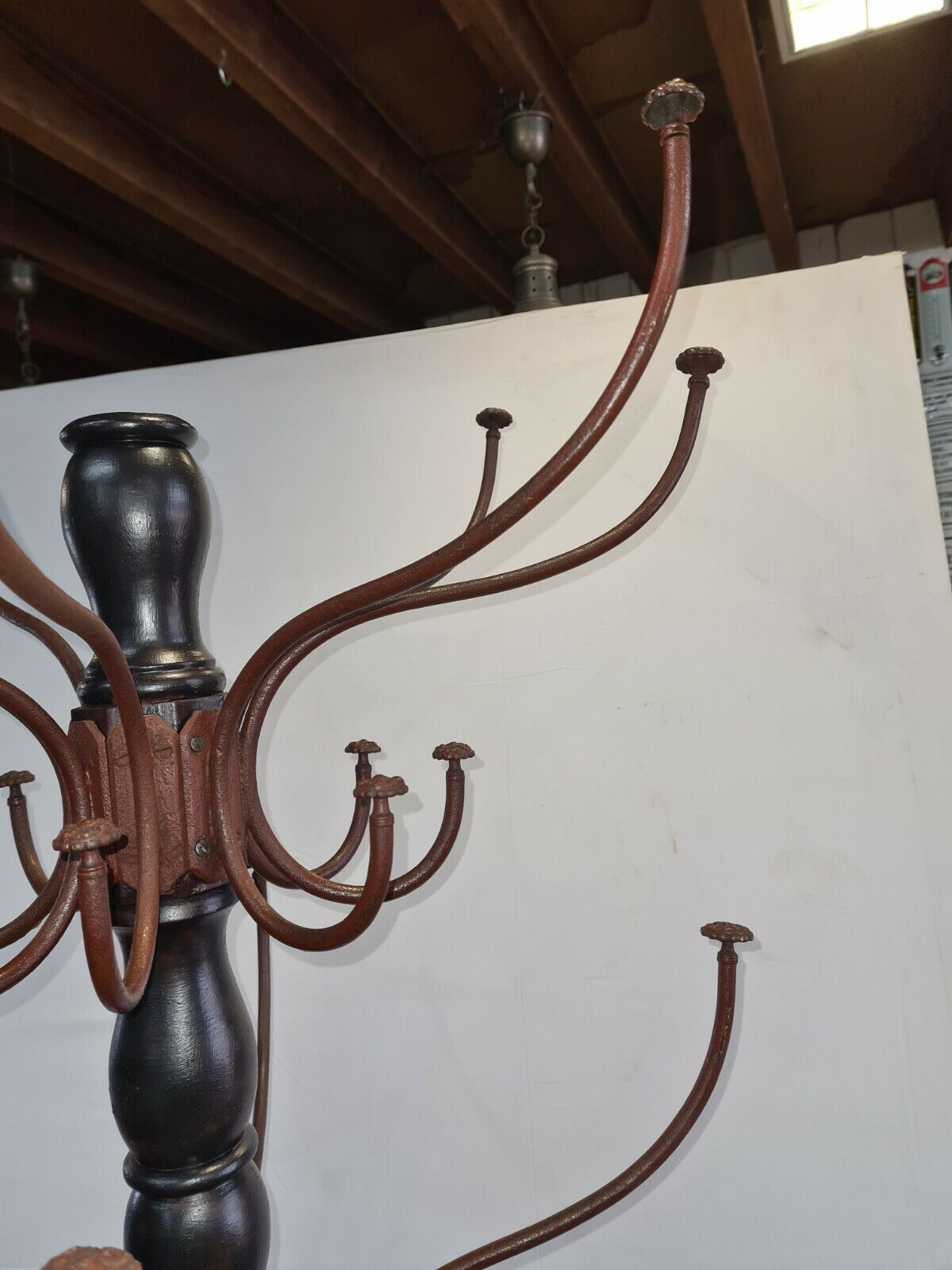 Wooden parrot coat rack