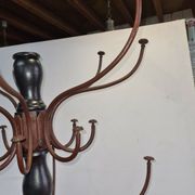 Wooden parrot coat rack