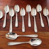 Christofle - Set of 11 Marot table spoons in silver-plated metal