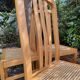 Chaises en bois et cannage