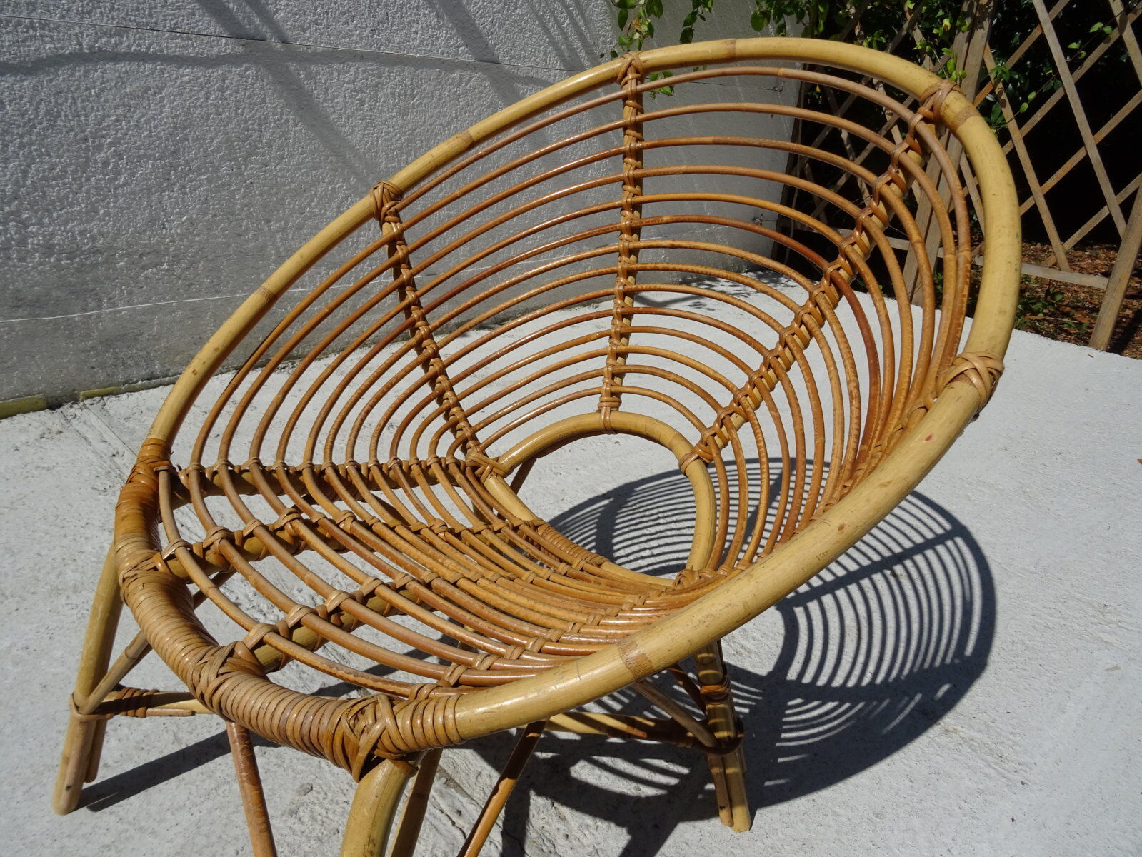 Rattan chair basket