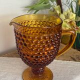 Amber glass pitcher
