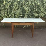 Table formica avec rallonges pieds en bois