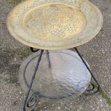 1970s round Moroccan side table