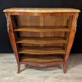 Bureau in the Louis XV style with rosewood marquetry and a marble top.