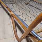 Vintage rattan basket sofa bed - 1950s