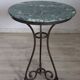 Iron and marble vintage side table, Italy 1980s