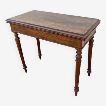 Louis xvi style games table in walnut and ash
