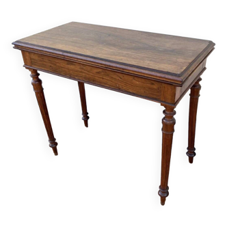 Louis xvi style games table in walnut and ash