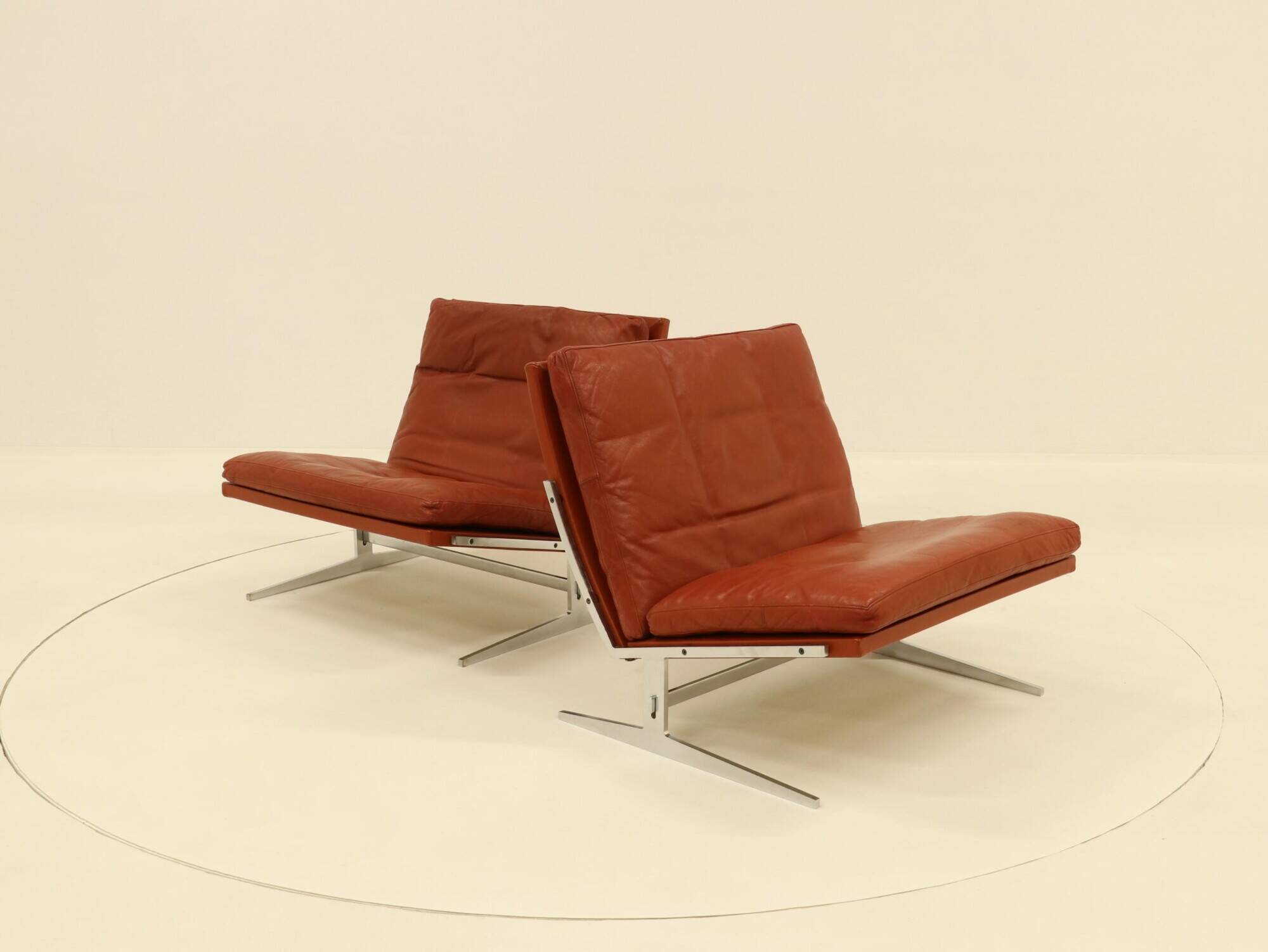 2 Easy Chairs Model BO 561 by Preben Fabricius & Jorgen Kastholm for BO-EX 1960s