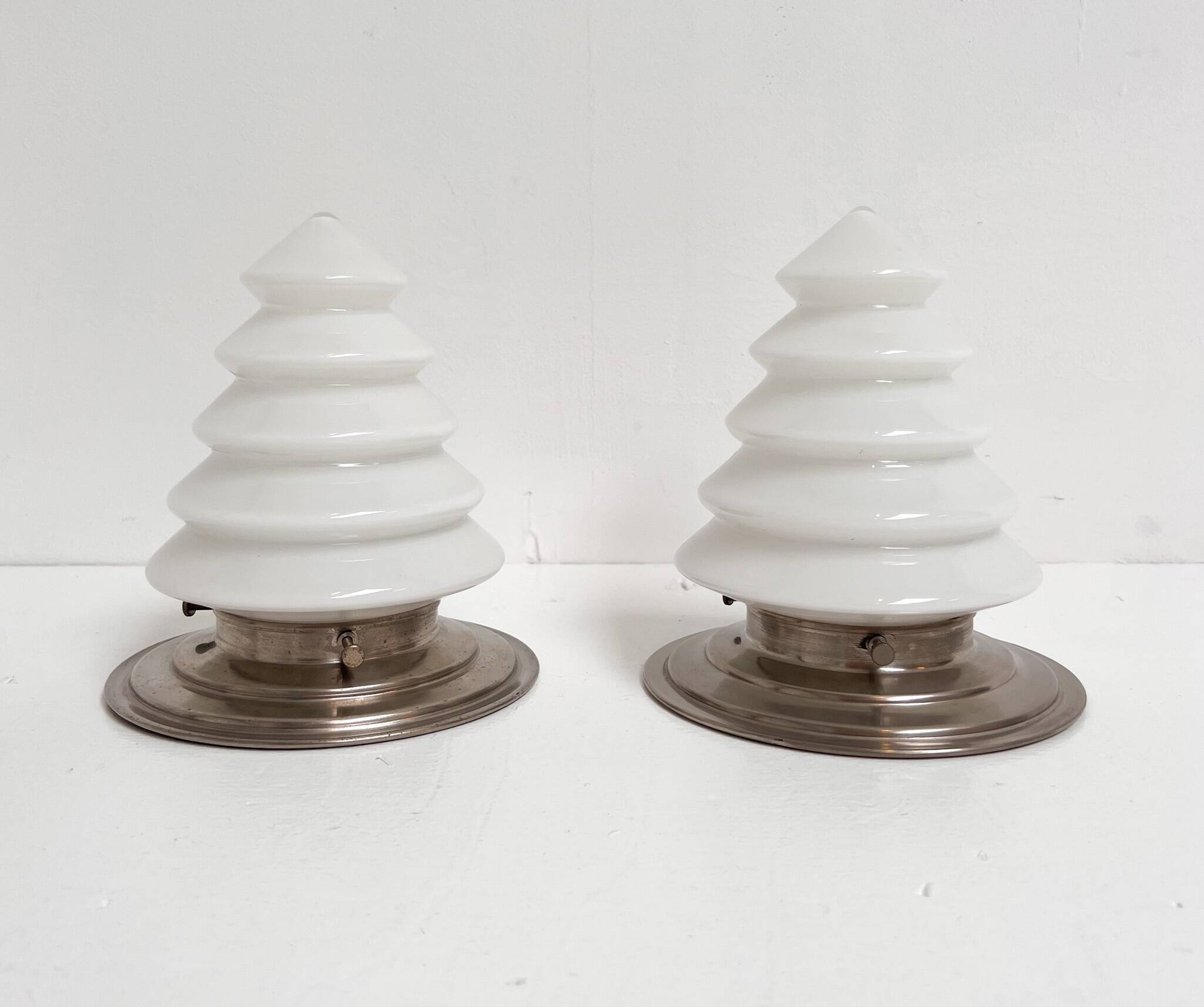 Set of 2 triangle GISO ceiling lamps, 1960’s