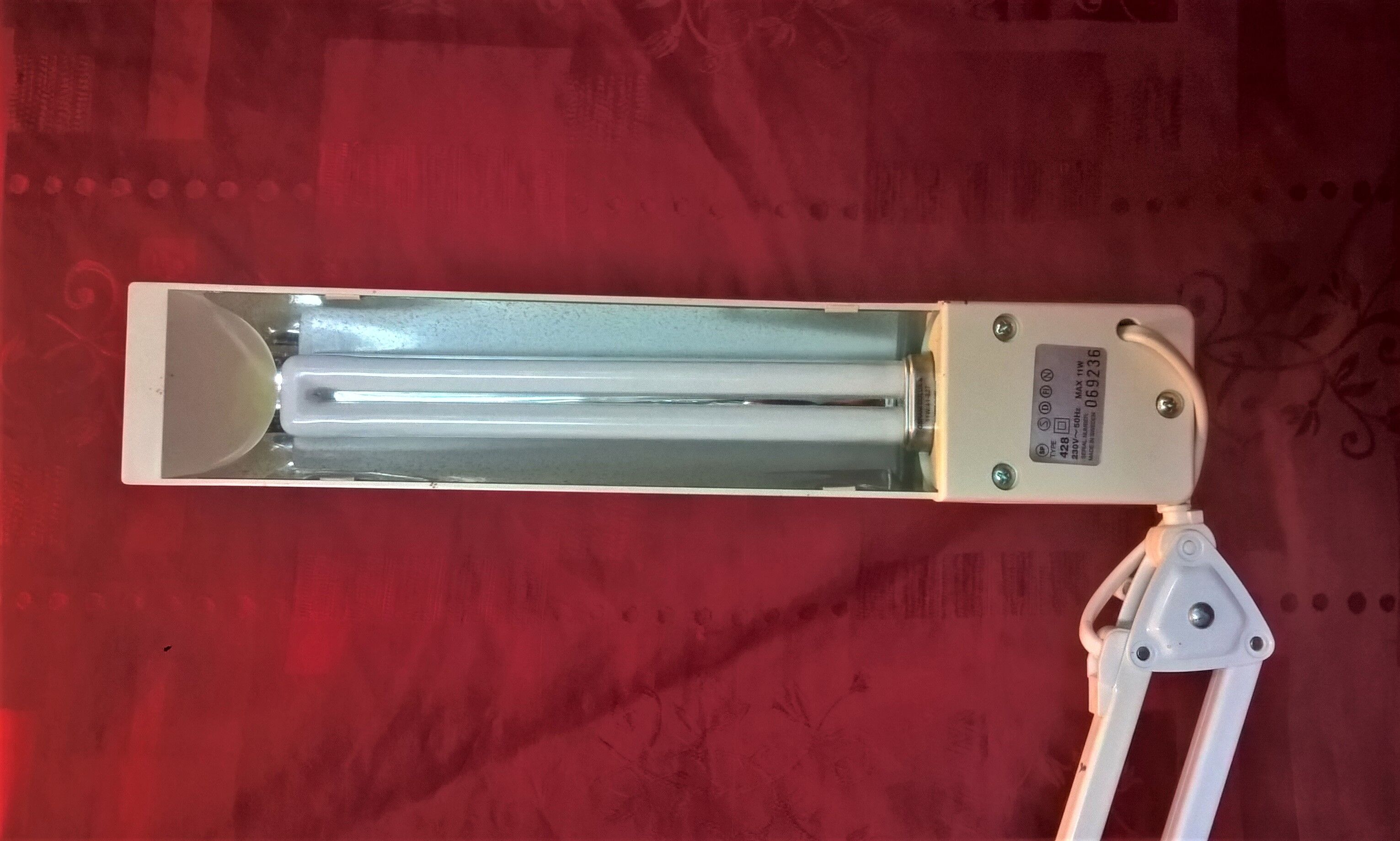 Swedish architect's lamp on vintage stand ~ sp brand ~ 1970s