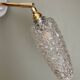 Vintage tulip wall light in diamond-point glass