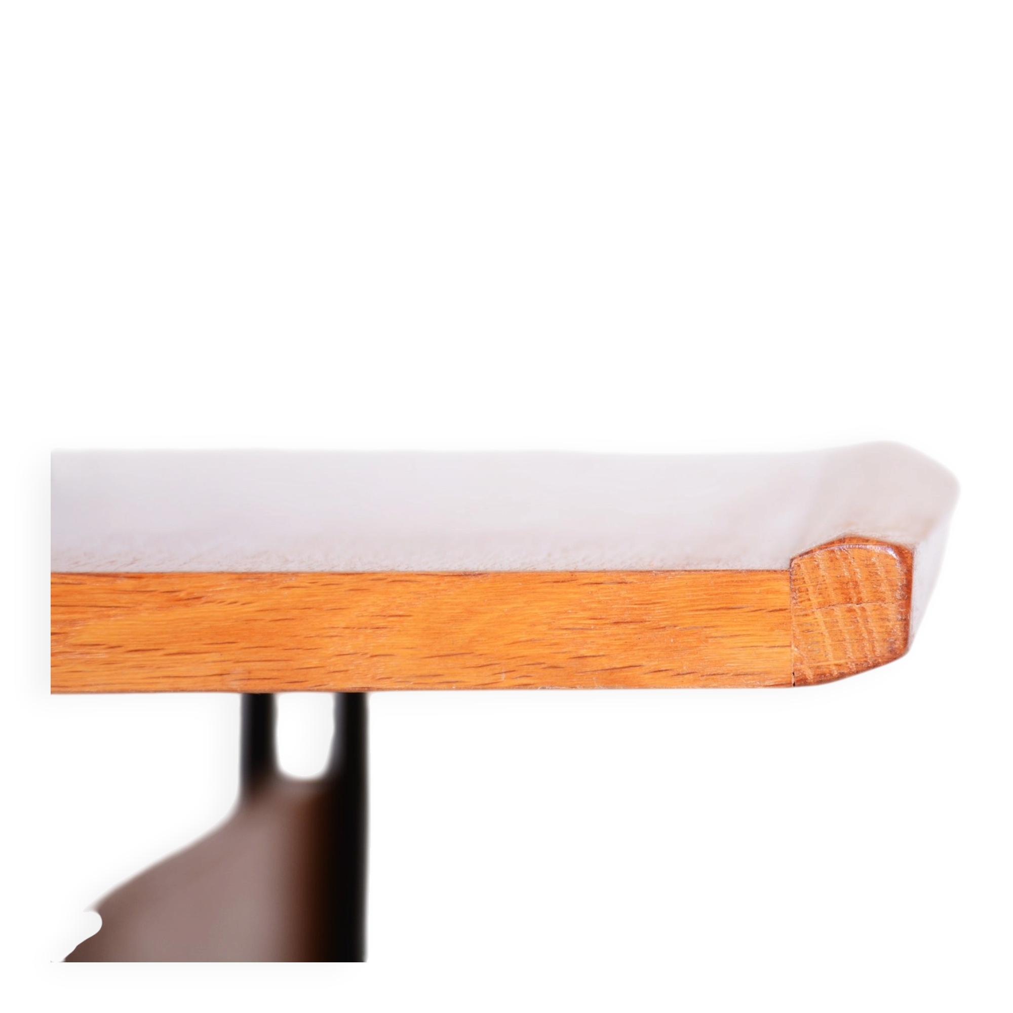 Mid-Century Modern Ash & Steel Dining Table, 1960s