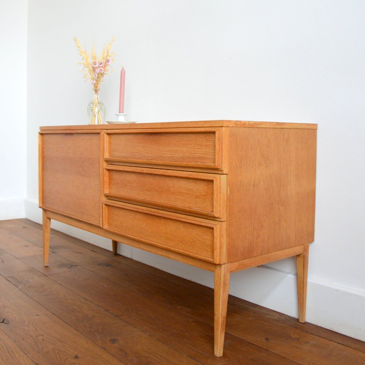 Sideboard in vintage blond oak 1960s
