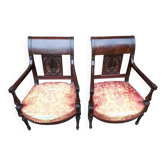 Pair of Jacob Desmalter armchairs