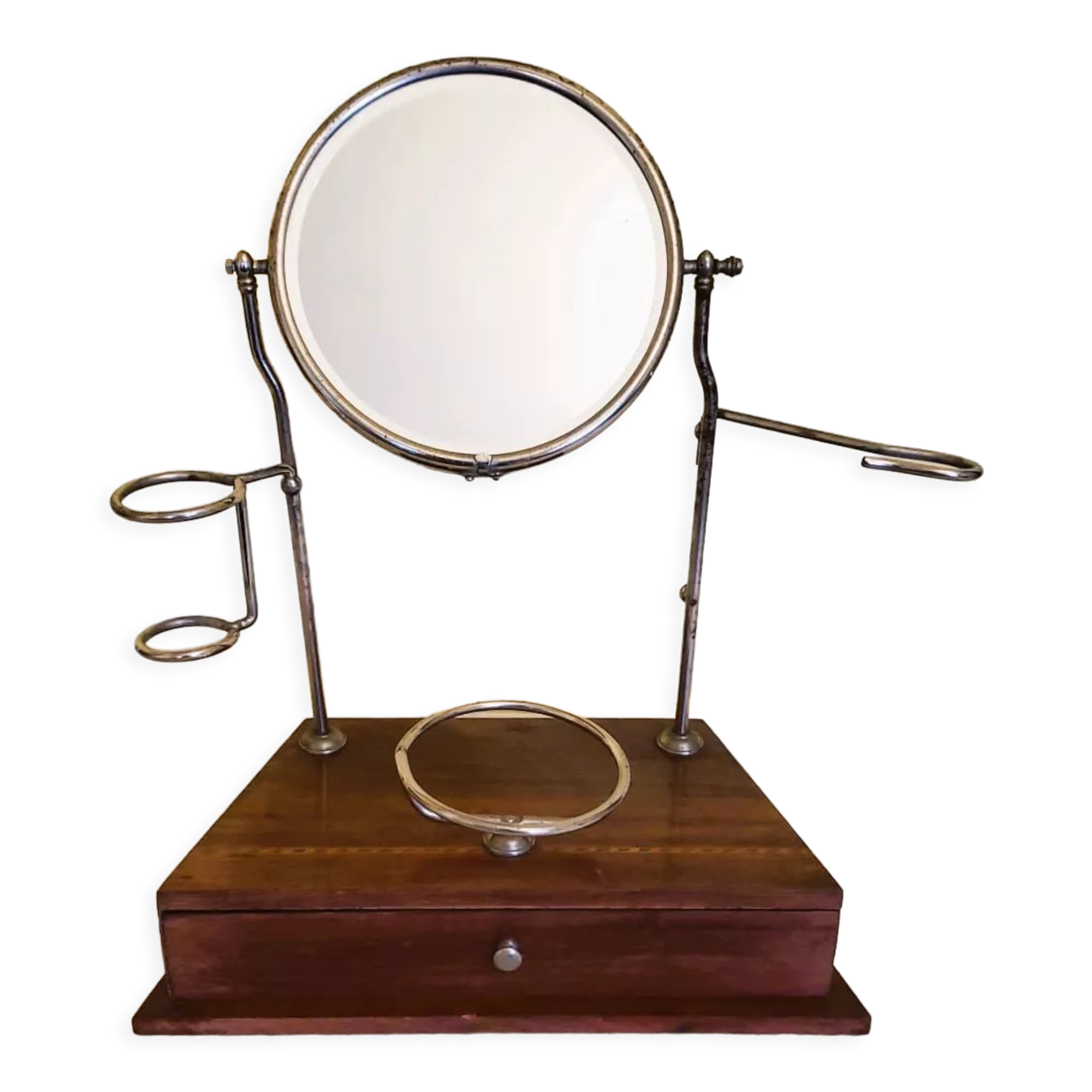 Table barber with mahogany mirror and chrome 1940