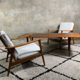 A pair of scandinavian lounge chairs from the 1960s