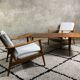 A pair of scandinavian lounge chairs from the 1960s