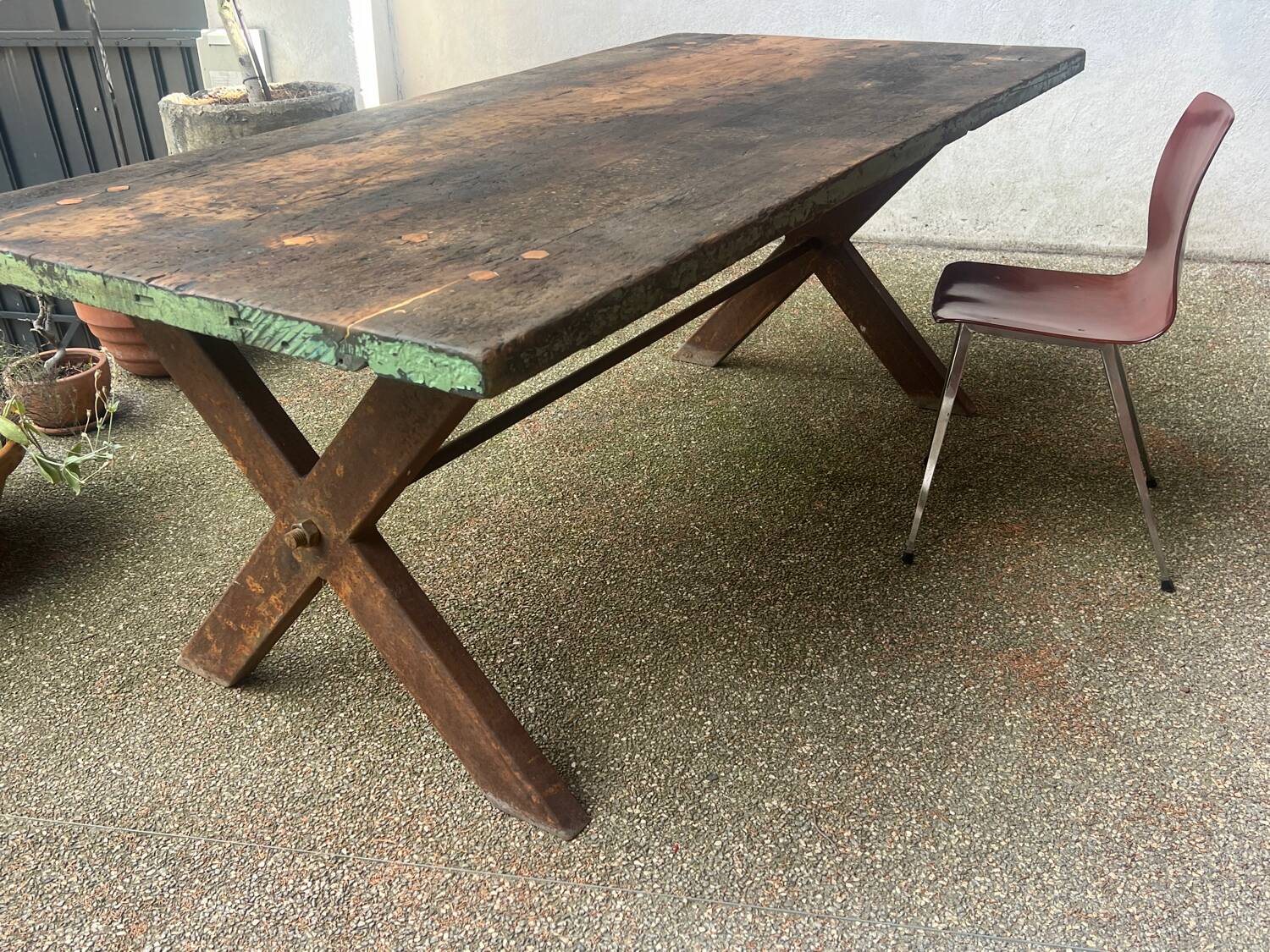 Large antique trade table