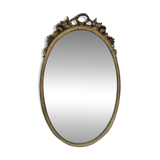 Miroir ovale de style Louis XVI vintage