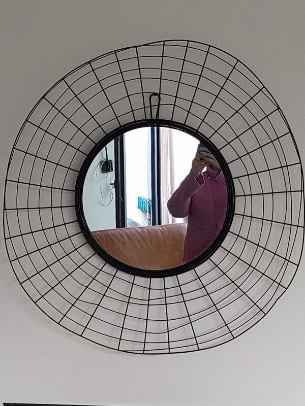 Miroir design en fer forgé  - format moyen