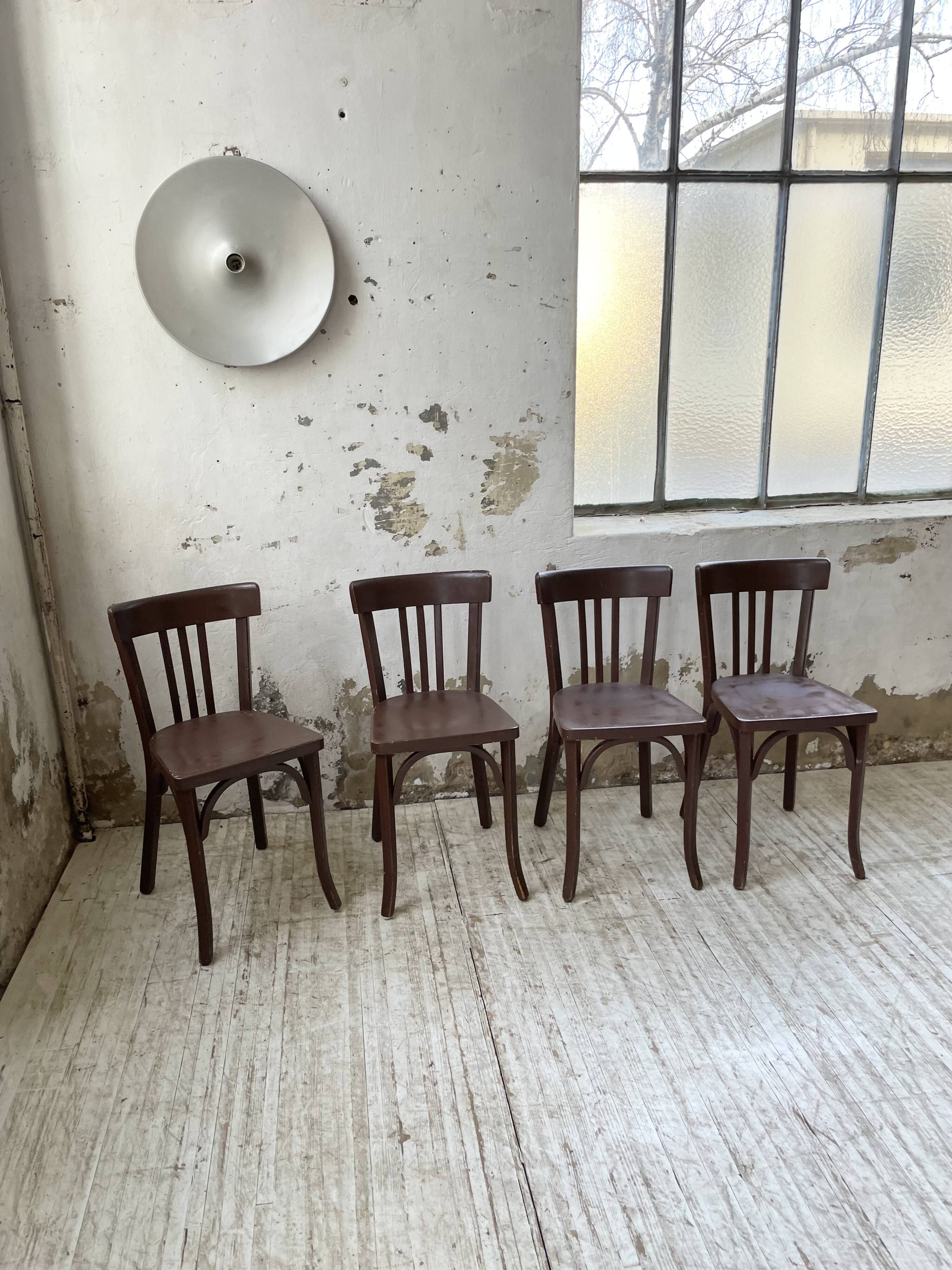 Set of 4 Baumann bistro chairs