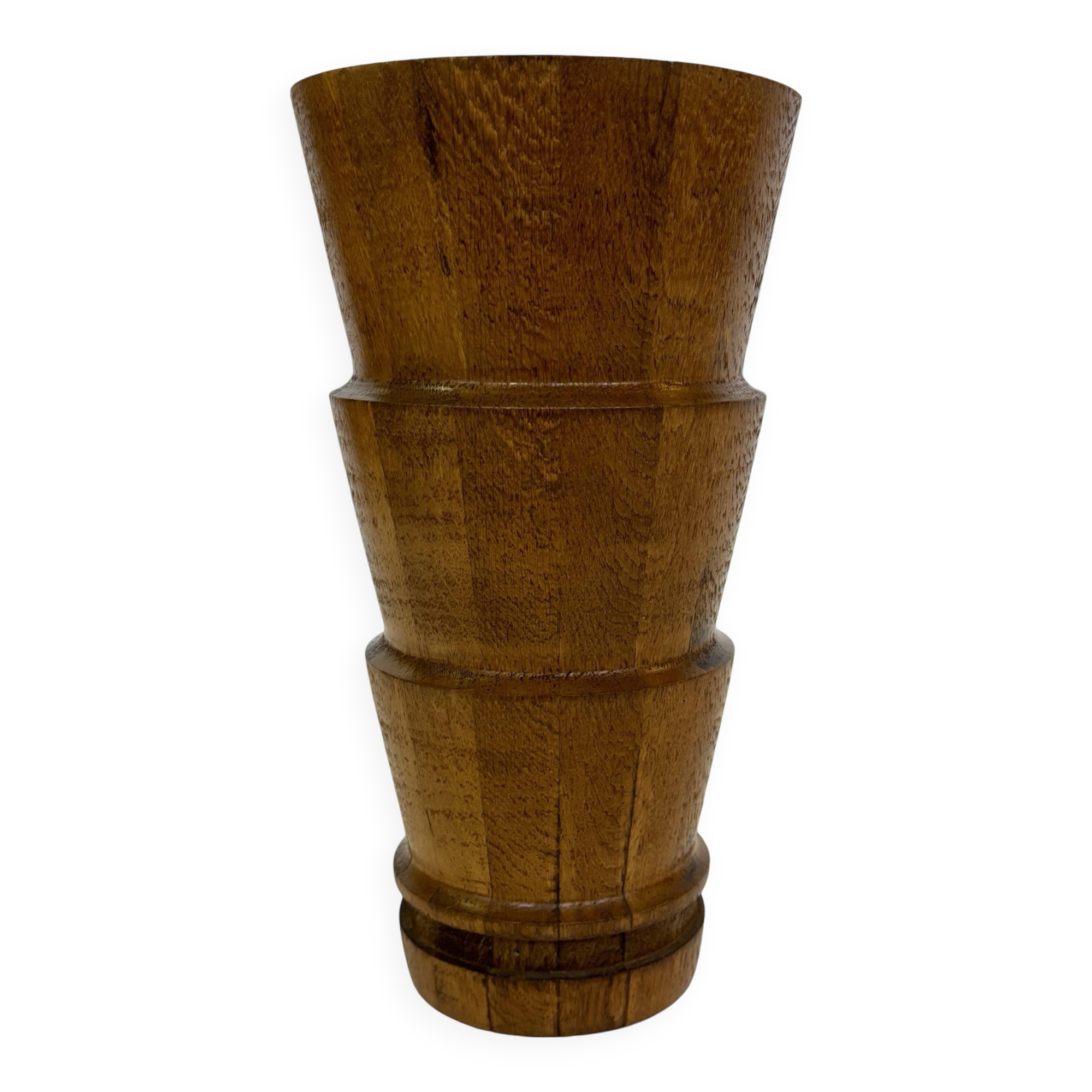 Vintage umbrella holder wooden basket storage 1960 minimalist design