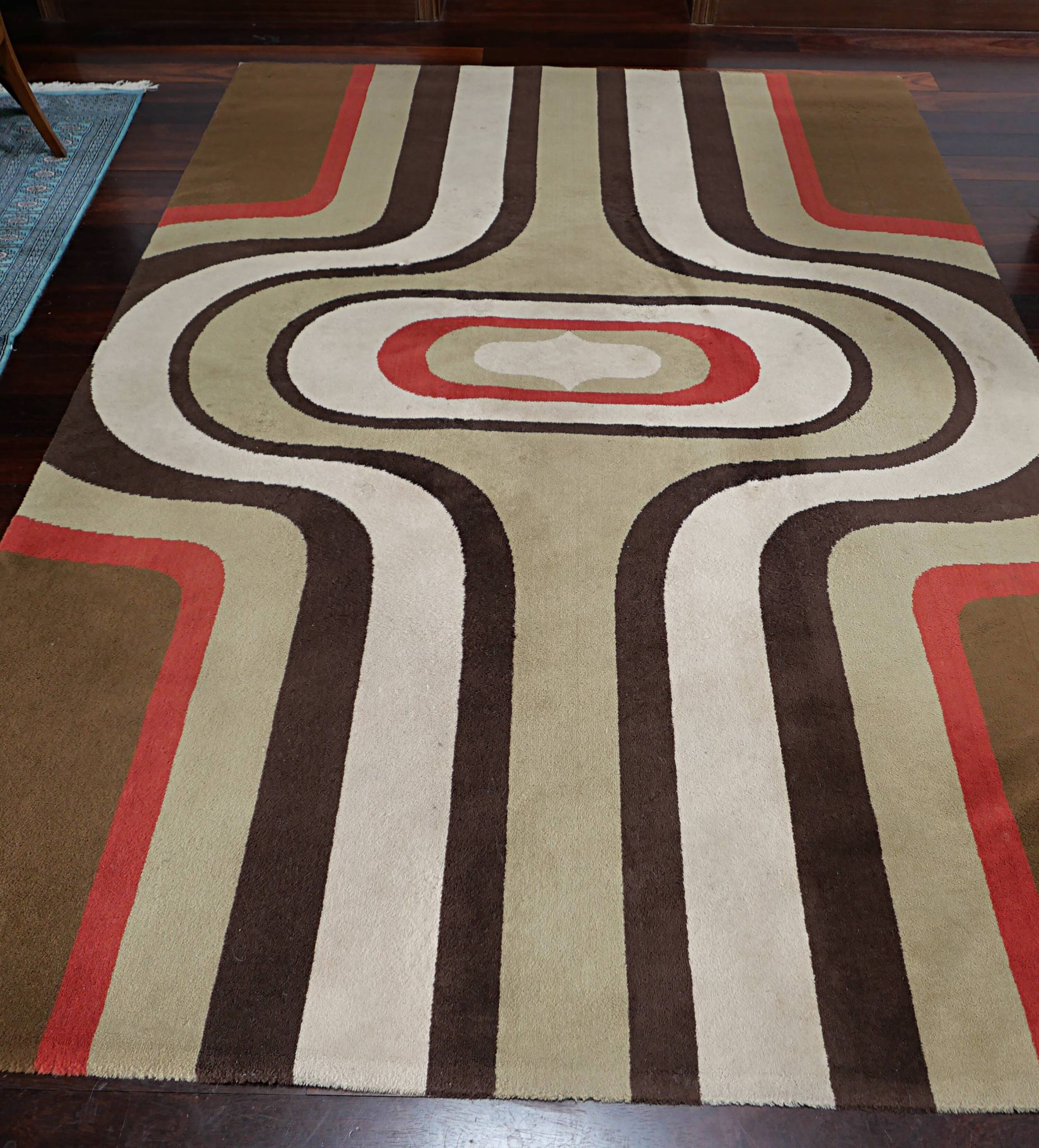 Grand tapis vintage des années 70 1970