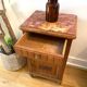 Small solid wood and marble sideboard