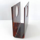 Vintage plexiglass magazine rack 1970